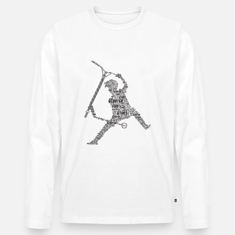 Scooter - Männer Premium Bio Langarmshirt - Weiß
