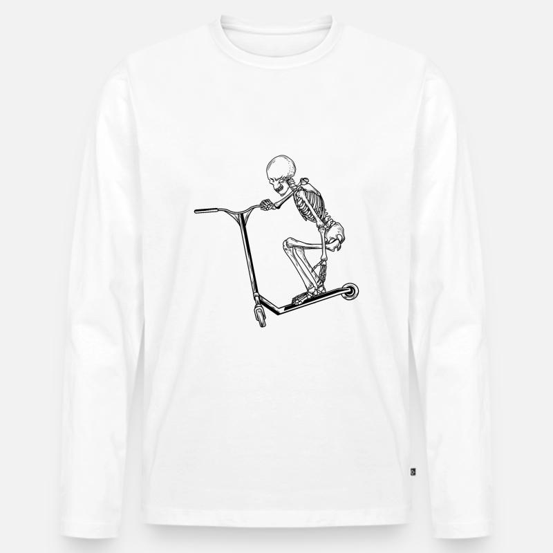 Scooter - Männer Premium Bio Langarmshirt - Weiß