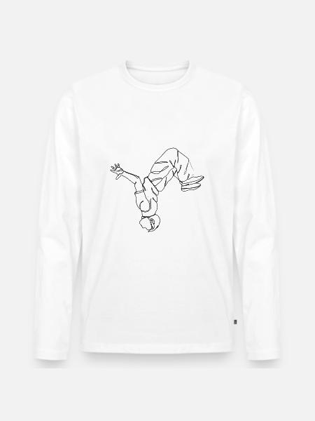 Parkour - Männer Premium Bio Langarmshirt - Weiß