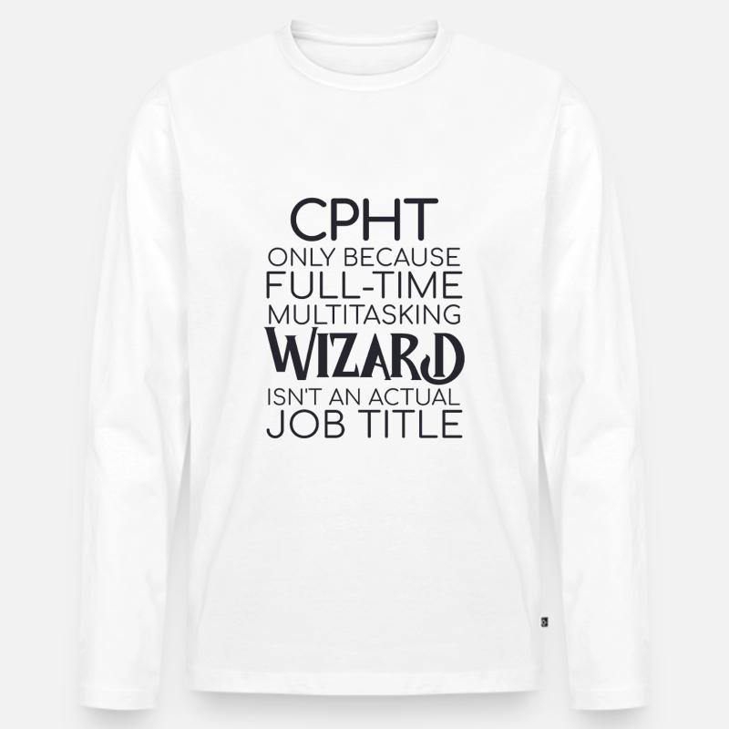CPhT Wizard Pharmacy - Männer Premium Bio Langarmshirt - Weiß