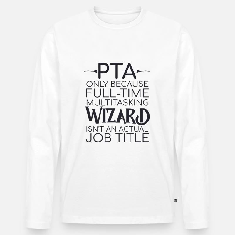 PTA Wizard Apotheke - Männer Premium Bio Langarmshirt - Weiß
