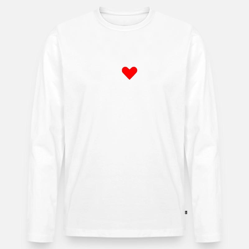 I love anal - Männer Premium Bio Langarmshirt - Weiß