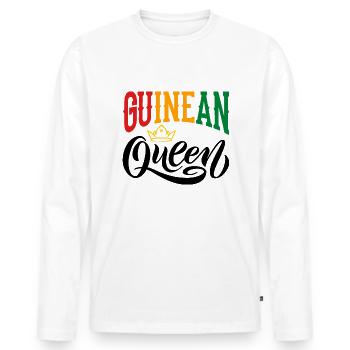 Guinea Königin Guinea Guinea Guinea Flagge - Männer Premium Bio Langarmshirt - Weiß - Vorne - Nico (187cm)