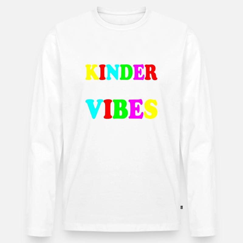kindergarten vibes - Männer Premium Bio Langarmshirt - Weiß
