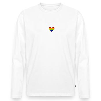 I love anal - Men's Premium Organic Long Sleeve Shirt - white - Front - Nico (187cm)