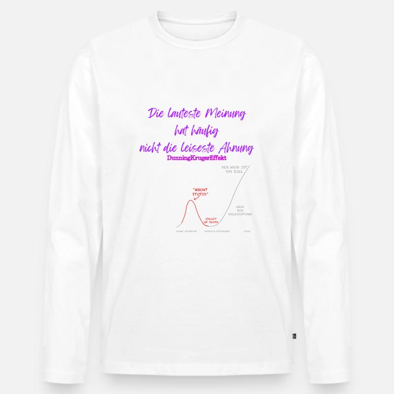 Dunning Kruger Effekt - Männer Premium Bio Langarmshirt - undefined