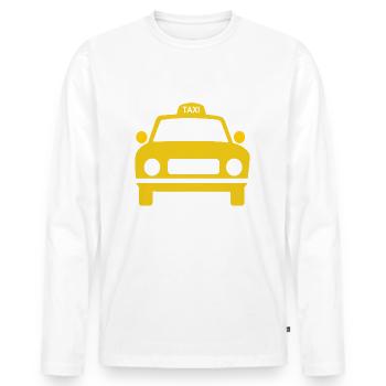 Chauffeur de taxi conducteur professionnel conducteur Schofför - T-shirt manches longues Premium bio Homme - blanc - Devant - Nico (187cm)
