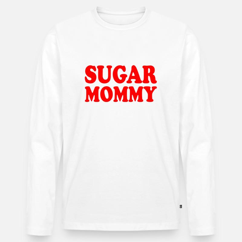 Sugar mommy - Männer Premium Bio Langarmshirt - Weiß