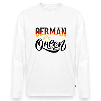 German Queen Germany German Flag - Männer Premium Bio Langarmshirt - Weiß - Vorne - Nico (187cm)