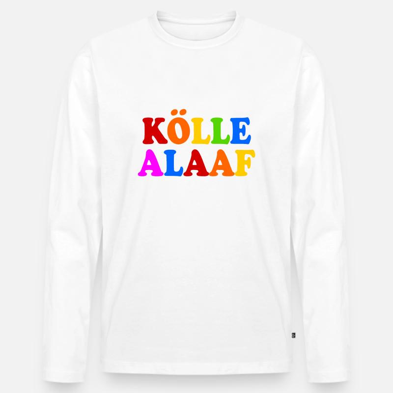 Kölle alaaf - Männer Premium Bio Langarmshirt - Weiß