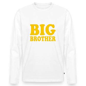 Big brother - Men's Premium Organic Long Sleeve Shirt - white - Front - Nico (187cm)