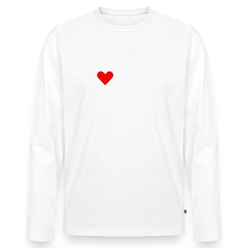 I love hot nurses - Männer Premium Bio Langarmshirt - Weiß - Vorne - Nico (187cm)