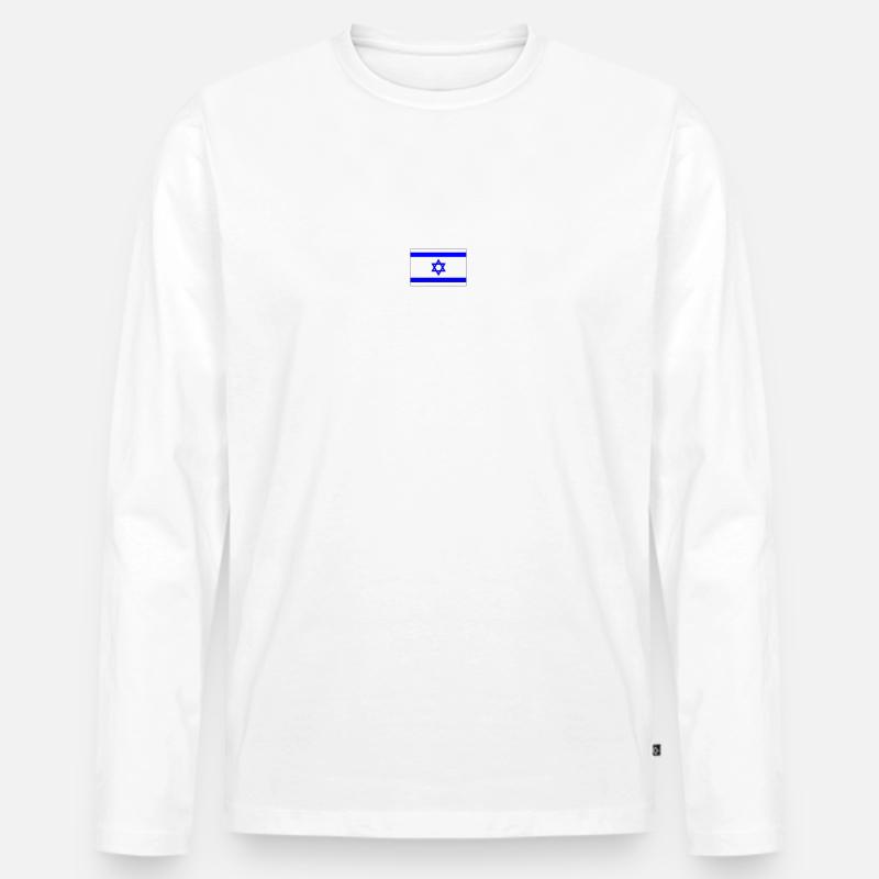 Pray for israel - Männer Premium Bio Langarmshirt - Weiß
