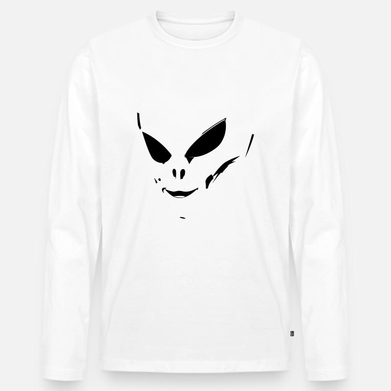 Alien - Männer Premium Bio Langarmshirt - Weiß