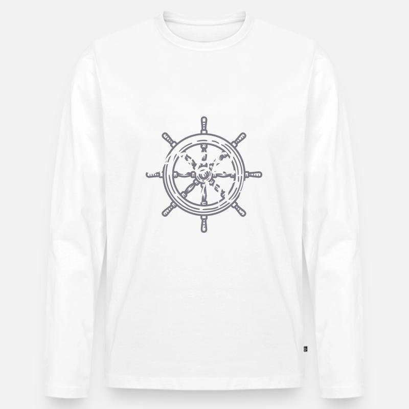 Sabbel nich! - Männer Premium Bio Langarmshirt - Weiß
