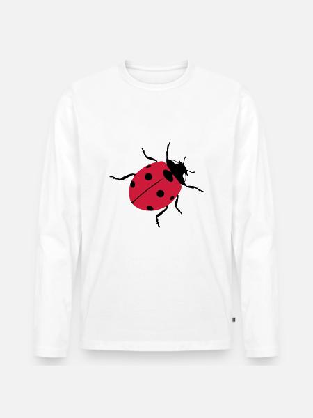 Ladybugs as good luck charms - Men's Premium Organic Long Sleeve Shirt - white