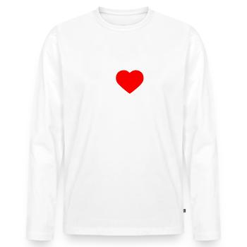 I love hotwifes - T-shirt manches longues Premium bio Homme - blanc - Devant - Nico (187cm)