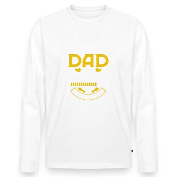 Dad Joke loading Be dad's shirt Gift idea - Men's Premium Organic Long Sleeve Shirt - white - Front - Nico (187cm)