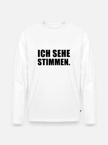 Ich sehe Stimmen - Männer Premium Bio Langarmshirt - 
