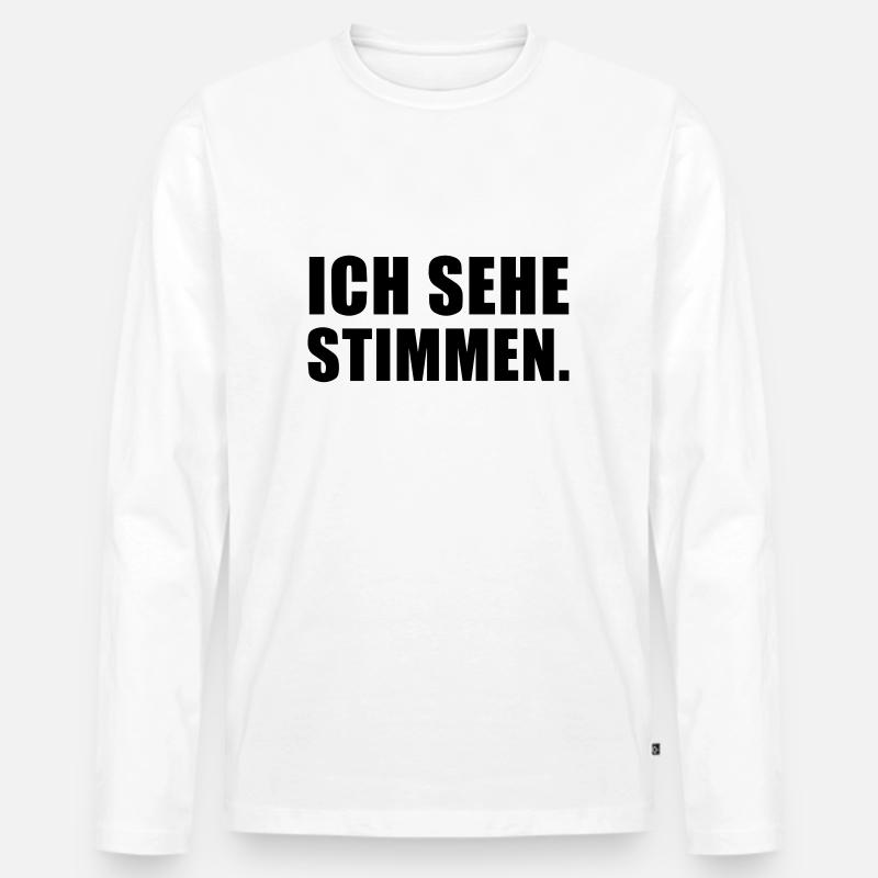 Ich sehe Stimmen - Männer Premium Bio Langarmshirt - undefined