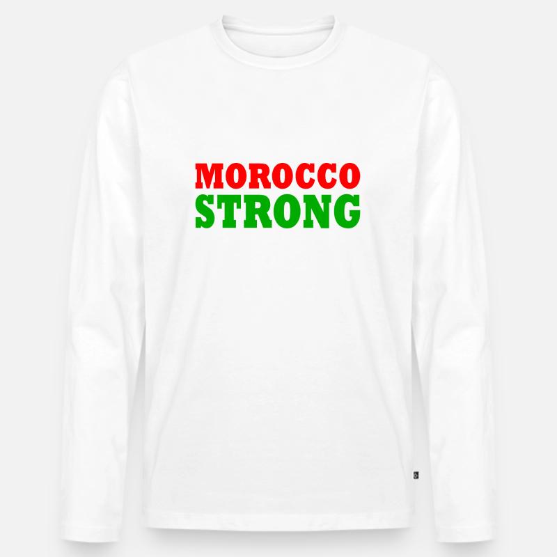 Morocco strong - Männer Premium Bio Langarmshirt - Weiß