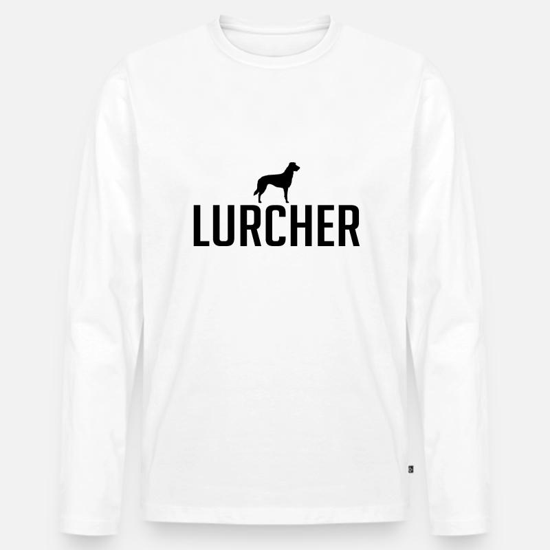 Lurcher Hunderasse Hunde Wilsigns - Männer Premium Bio Langarmshirt - Weiß