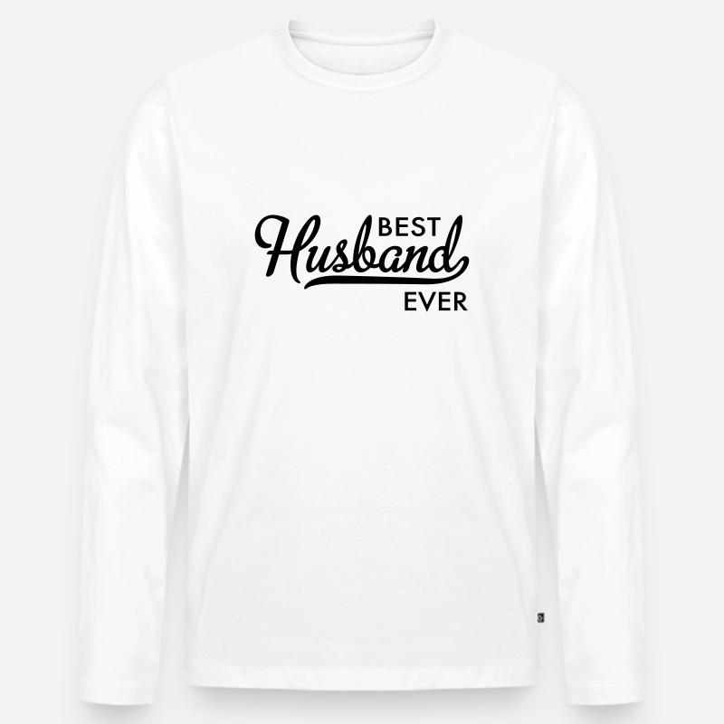 Ehemann - Männer Premium Bio Langarmshirt - Weiß