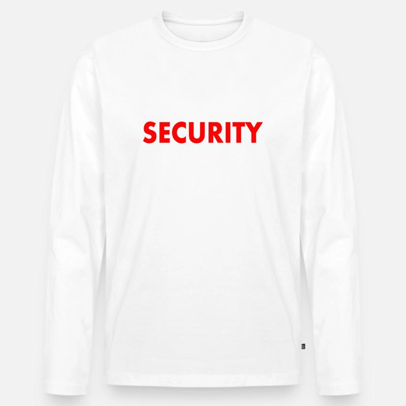 Security - Männer Premium Bio Langarmshirt - Weiß