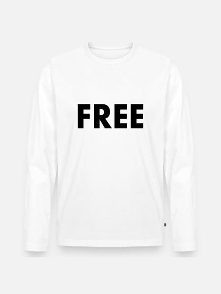 Free - Männer Premium Bio Langarmshirt - Weiß