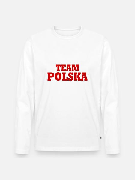 Team polska - T-shirt manches longues Premium bio Homme - blanc