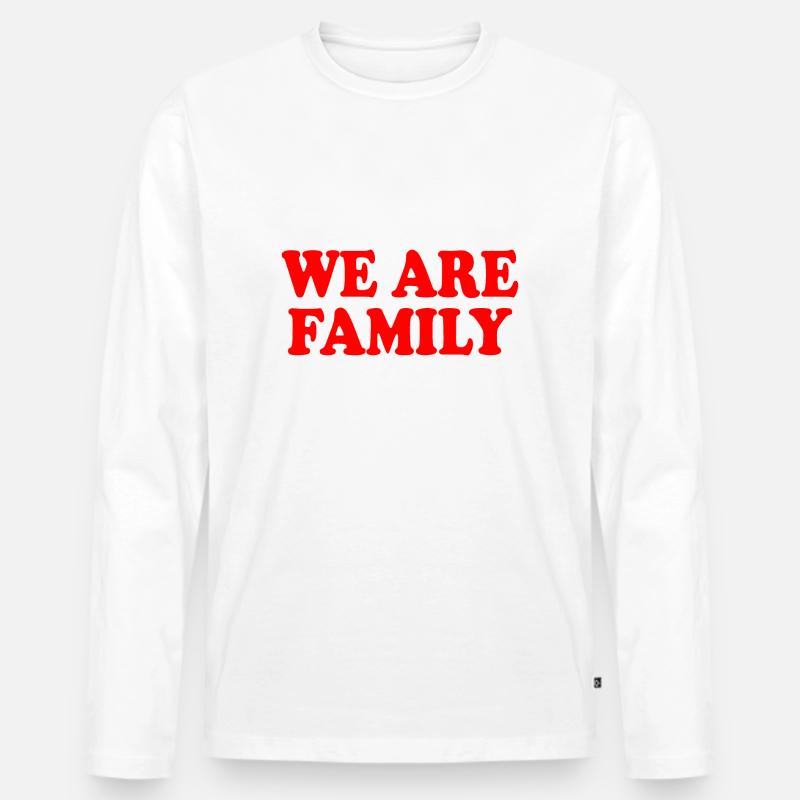 We are family - Männer Premium Bio Langarmshirt - Weiß