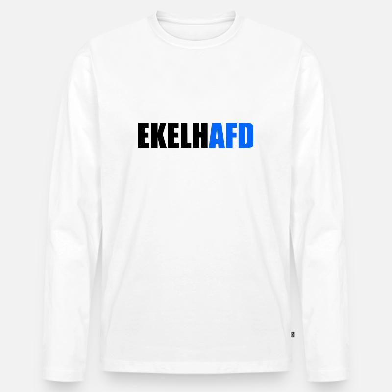 Ekelhafd - Männer Premium Bio Langarmshirt - Weiß