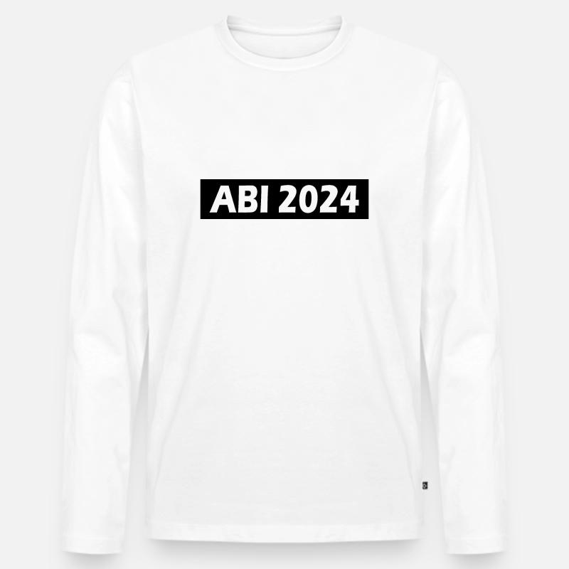 Abi 2024 - Männer Premium Bio Langarmshirt - Weiß
