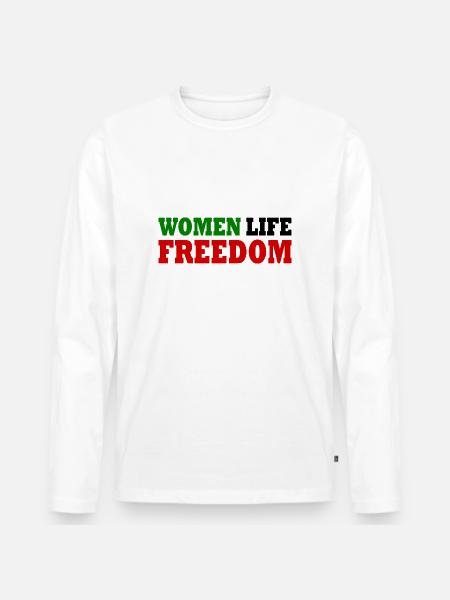 Women life freedom - Men's Premium Organic Long Sleeve Shirt - white