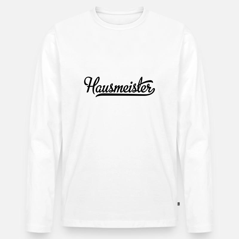 hausmeister - Männer Premium Bio Langarmshirt - Weiß