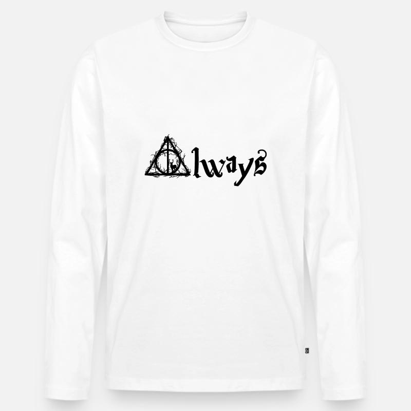 Always Potter - Männer Premium Bio Langarmshirt - Weiß