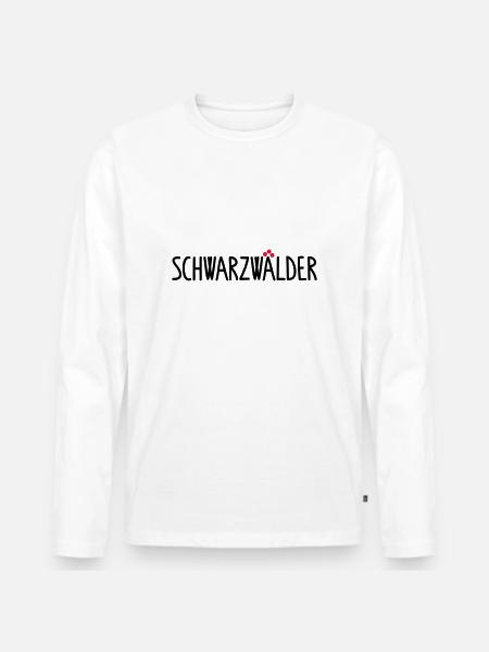 Schwarzwälder - Männer Premium Bio Langarmshirt - Weiß