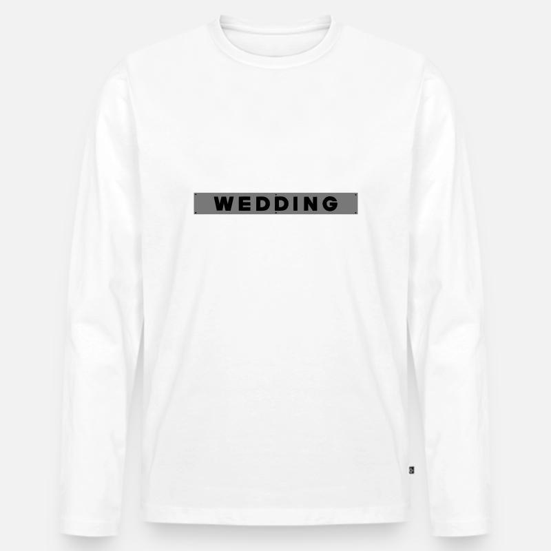 WEDDING Berlin - Männer Premium Bio Langarmshirt - Weiß