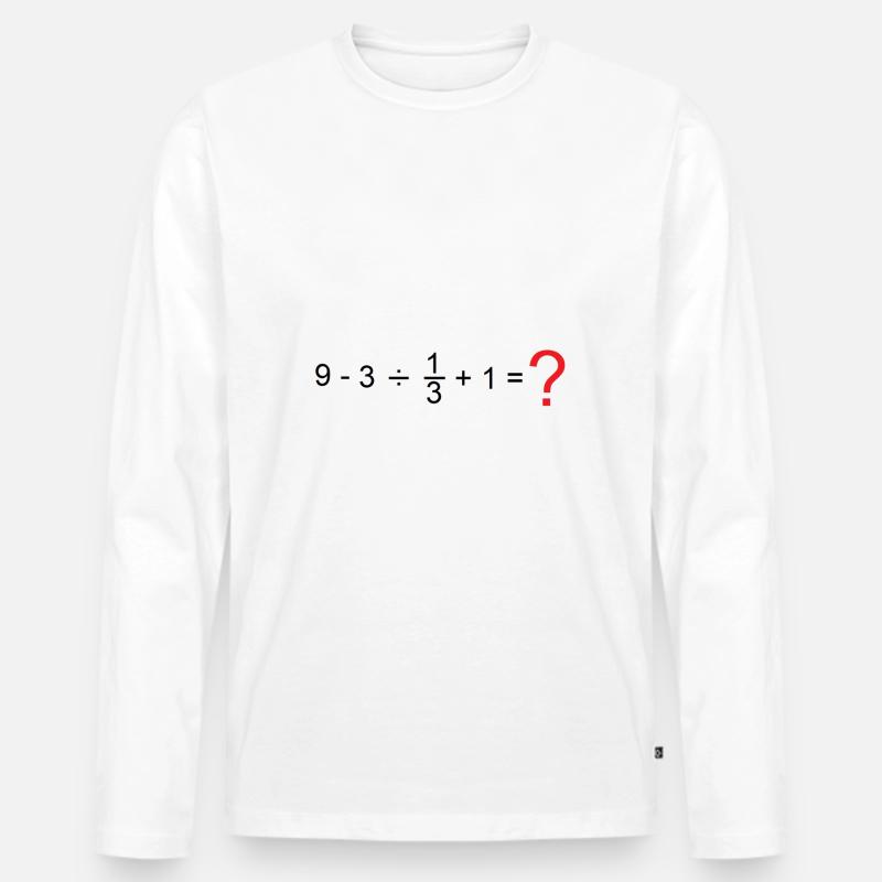 Mathematik - Männer Premium Bio Langarmshirt - Weiß