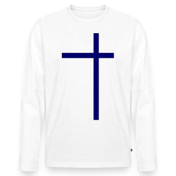 Norvège Norvège Drapeau Norvège Scandinavie - T-shirt manches longues Premium bio Homme - blanc - Devant - Nico (187cm)