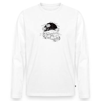 Camper Gift Idea Camping - T-shirt manches longues Premium bio Homme - blanc - Devant - Nico (187cm)