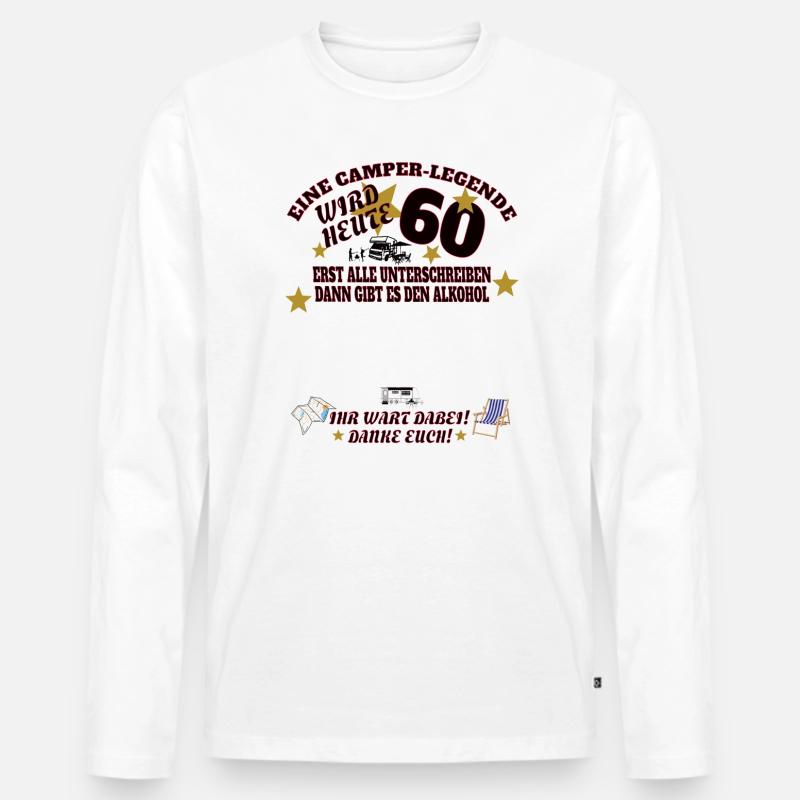 Camper Geschenkidee Camping - Männer Premium Bio Langarmshirt - Weiß