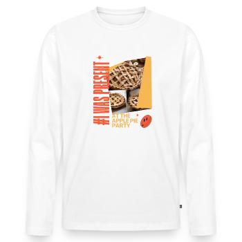 Apple Pie Day - Men's Premium Organic Long Sleeve Shirt - white - Front - Nico (187cm)