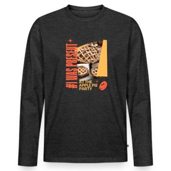 Apple Pie Day - Men's Premium Organic Long Sleeve Shirt - heather anthracite - Front - Nico (187cm)