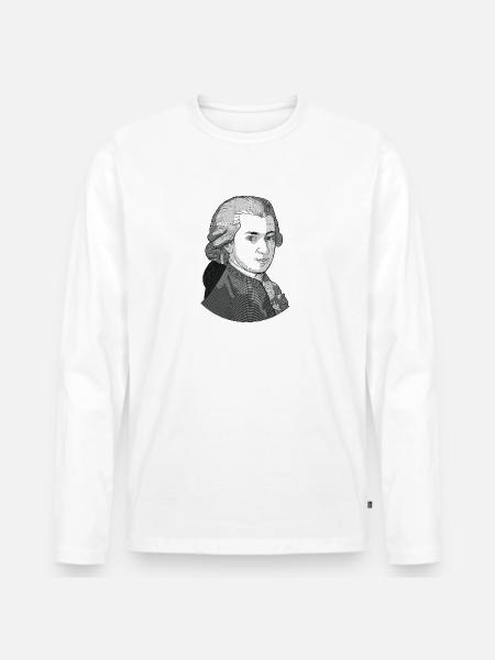 Wolfgang Amadeus Mozart - Men's Premium Organic Long Sleeve Shirt - white