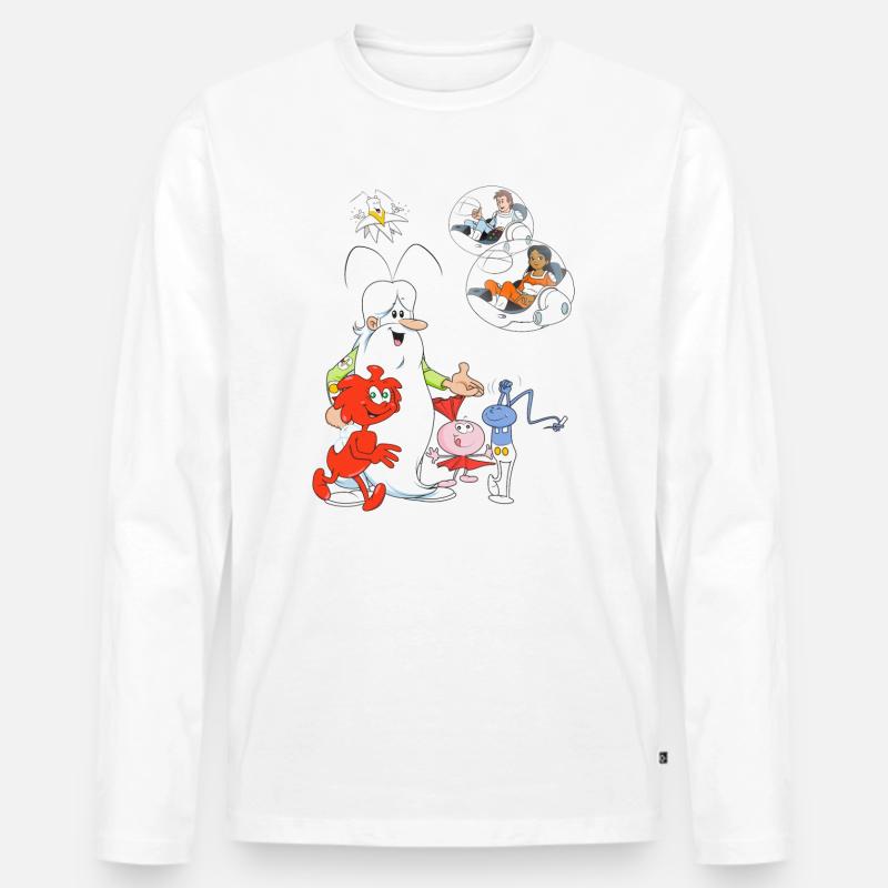 Hello Maestro Erklärt Den Körper - Männer Premium Bio Langarmshirt - Weiß
