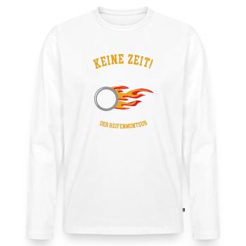 Reifenhändler Reifenmonteur Geschenk Auto KFZ - Männer Premium Bio Langarmshirt - Weiß - Vorne - Nico (187cm)