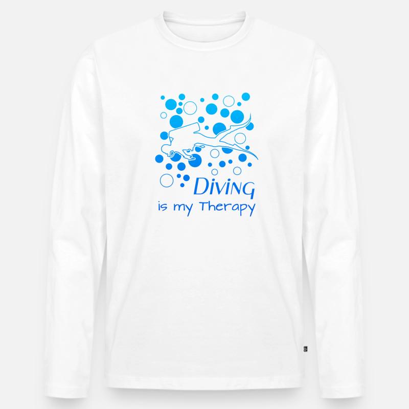 diving - Männer Premium Bio Langarmshirt - Weiß