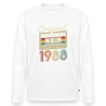 Original 1988 naissance naissance rétro anniversaire - T-shirt manches longues Premium bio Homme - blanc - Devant - Nico (187cm)