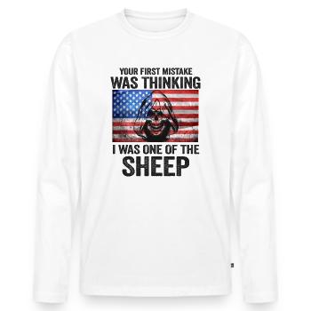 Ihr erster Fehler war, zu denken, ich sei einer der - Männer Premium Bio Langarmshirt - Weiß - Vorne - Nico (187cm)